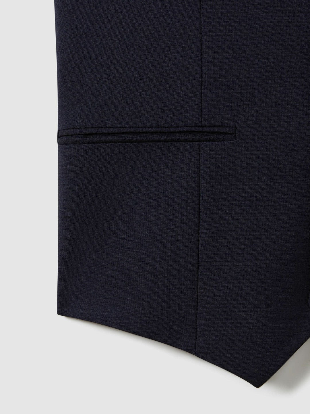Modern Fit Wool Blend Waistcoat Navy | Men