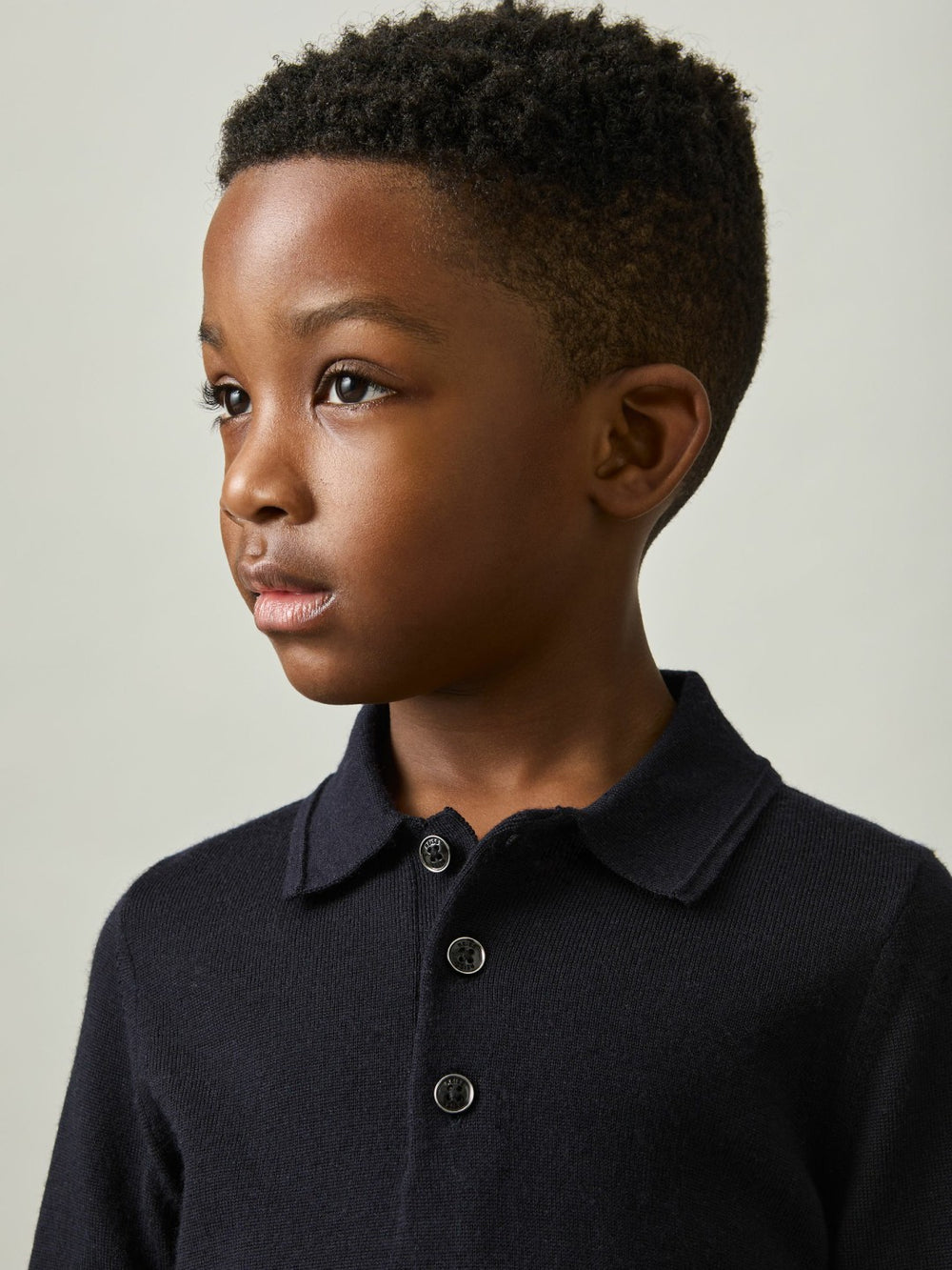 3-9 yrs Merino Wool Polo Shirt Navy | Children & Baby