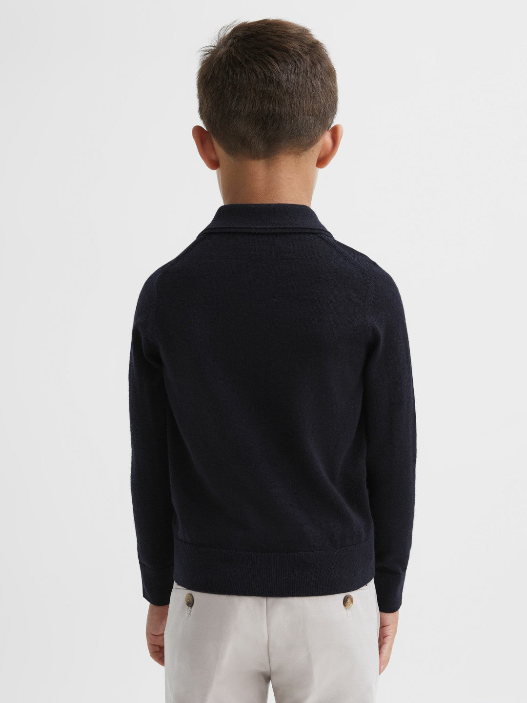3-9 yrs Merino Wool Polo Shirt Navy | Children & Baby