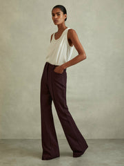 Flared Suit Trousers Berry | Women
