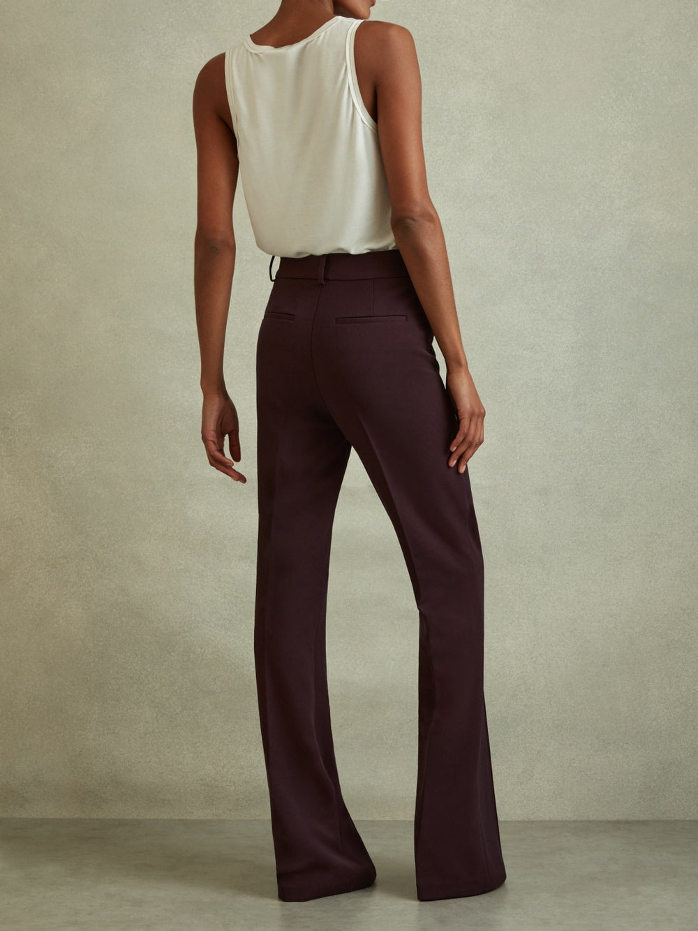 Flared Suit Trousers Berry | Women