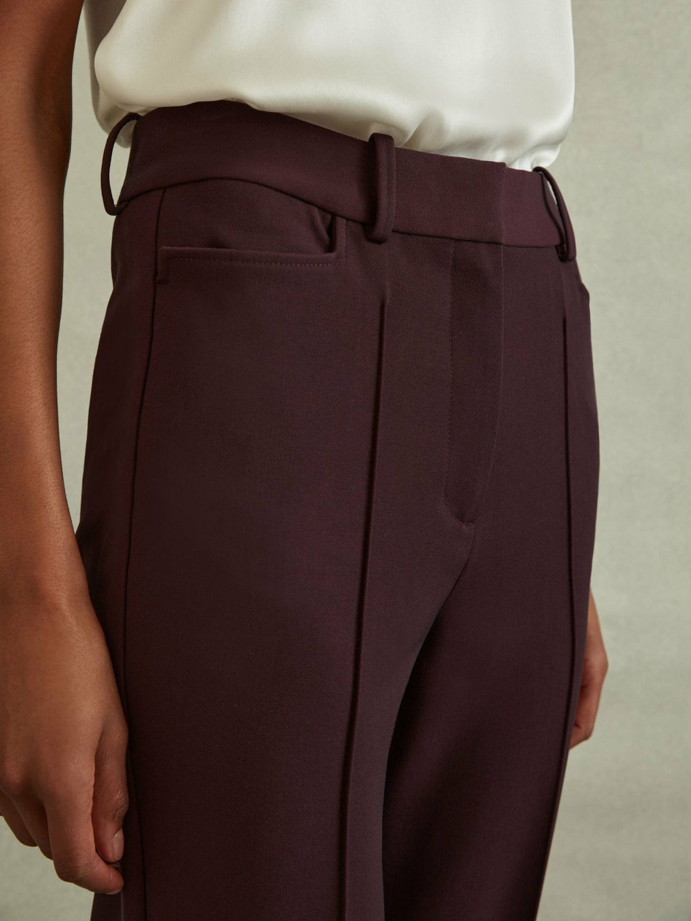 Flared Suit Trousers Berry | Women