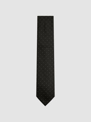 Polka Dot Silk Tie Black | Men
