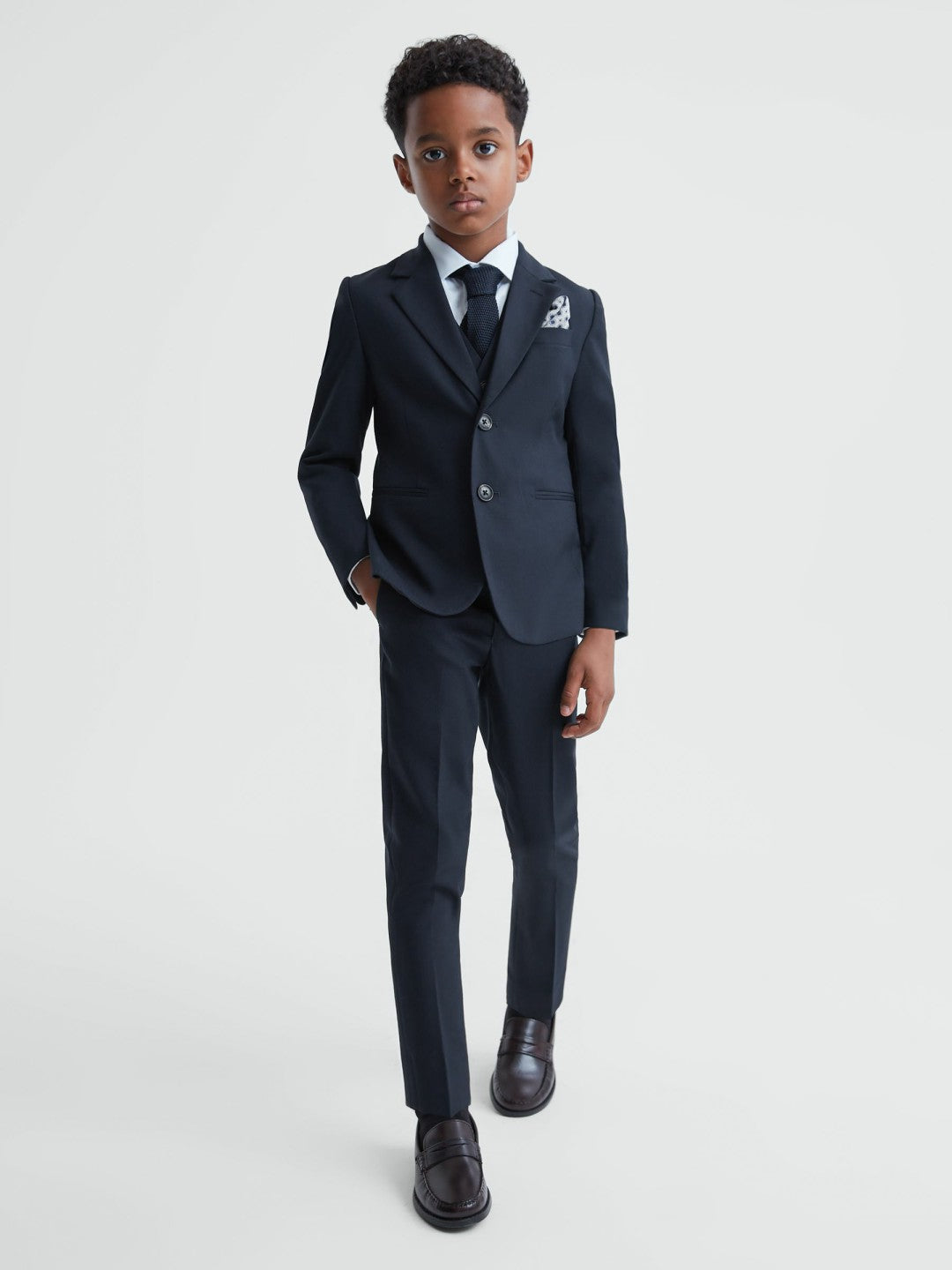 9-14 yrs Wool Blend Adjustable Trousers Navy | Children & Baby