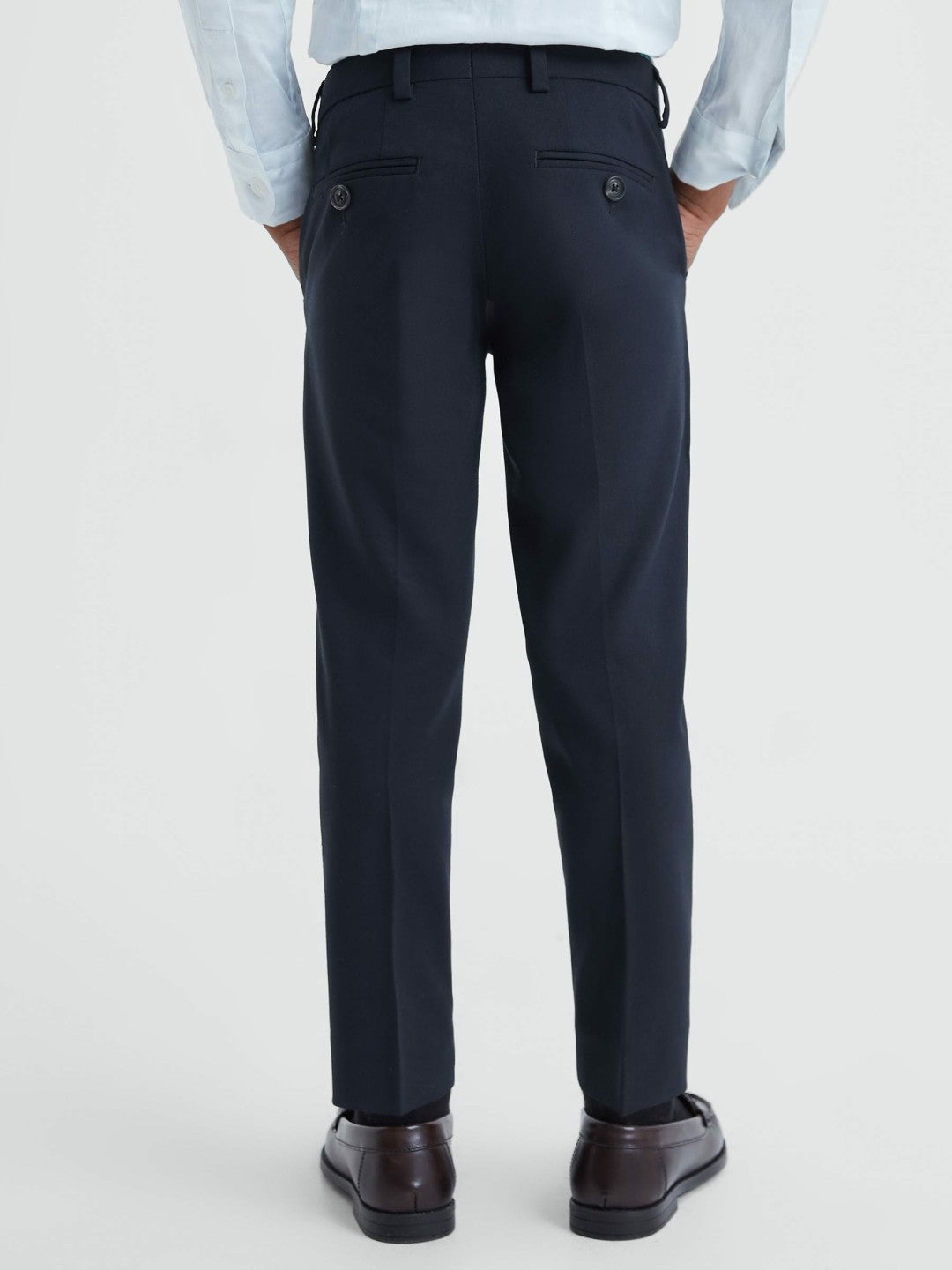 9-14 yrs Wool Blend Adjustable Trousers Navy | Children & Baby