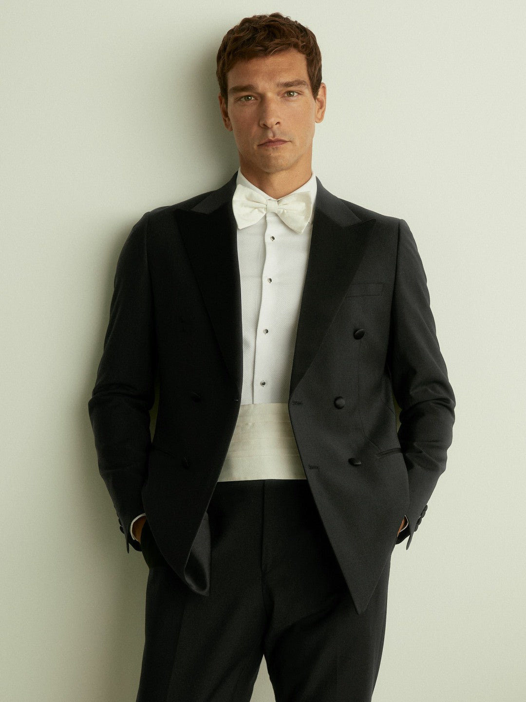 Double Breasted Tuxedo Slim Fit Jacket Black | Men