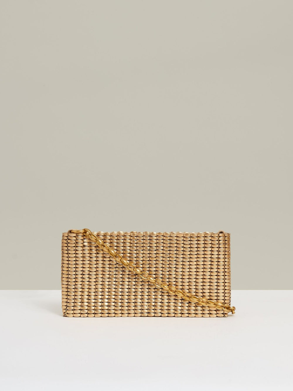 Beaded Removable Strap Shoulder Bag Gold | Women