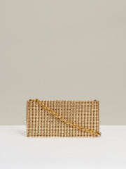 Beaded Removable Strap Shoulder Bag Gold | Women