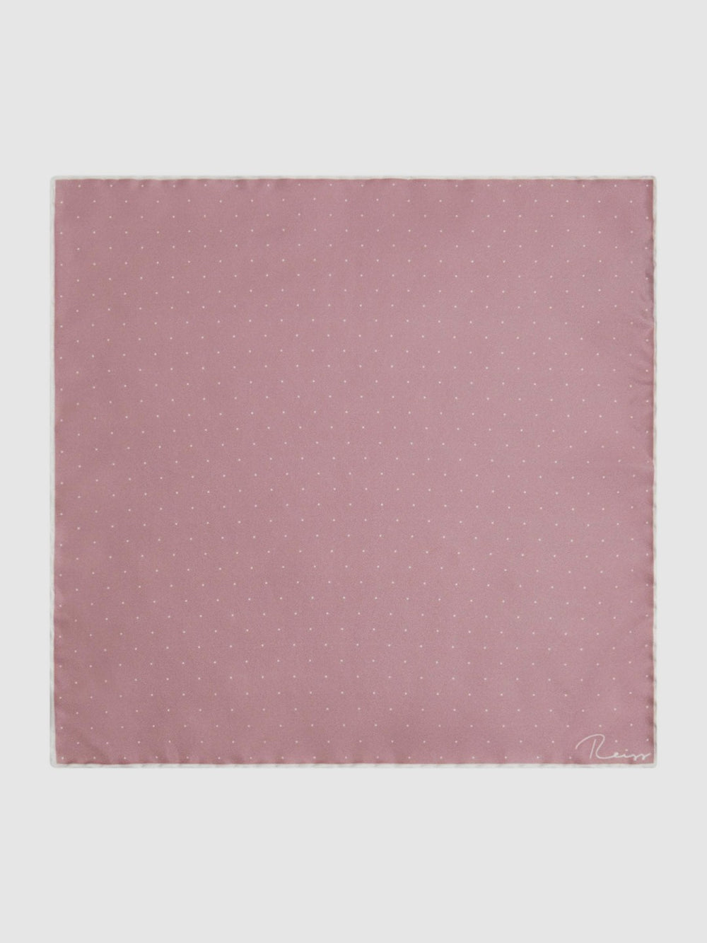 Polka Dot Silk Pocket Square Pink | Men