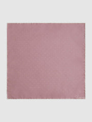 Polka Dot Silk Pocket Square Pink | Men
