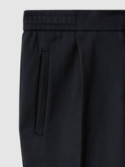 3-9 yrs Relaxed Elasticated Trousers with Turn-Ups Navy | Children & Baby