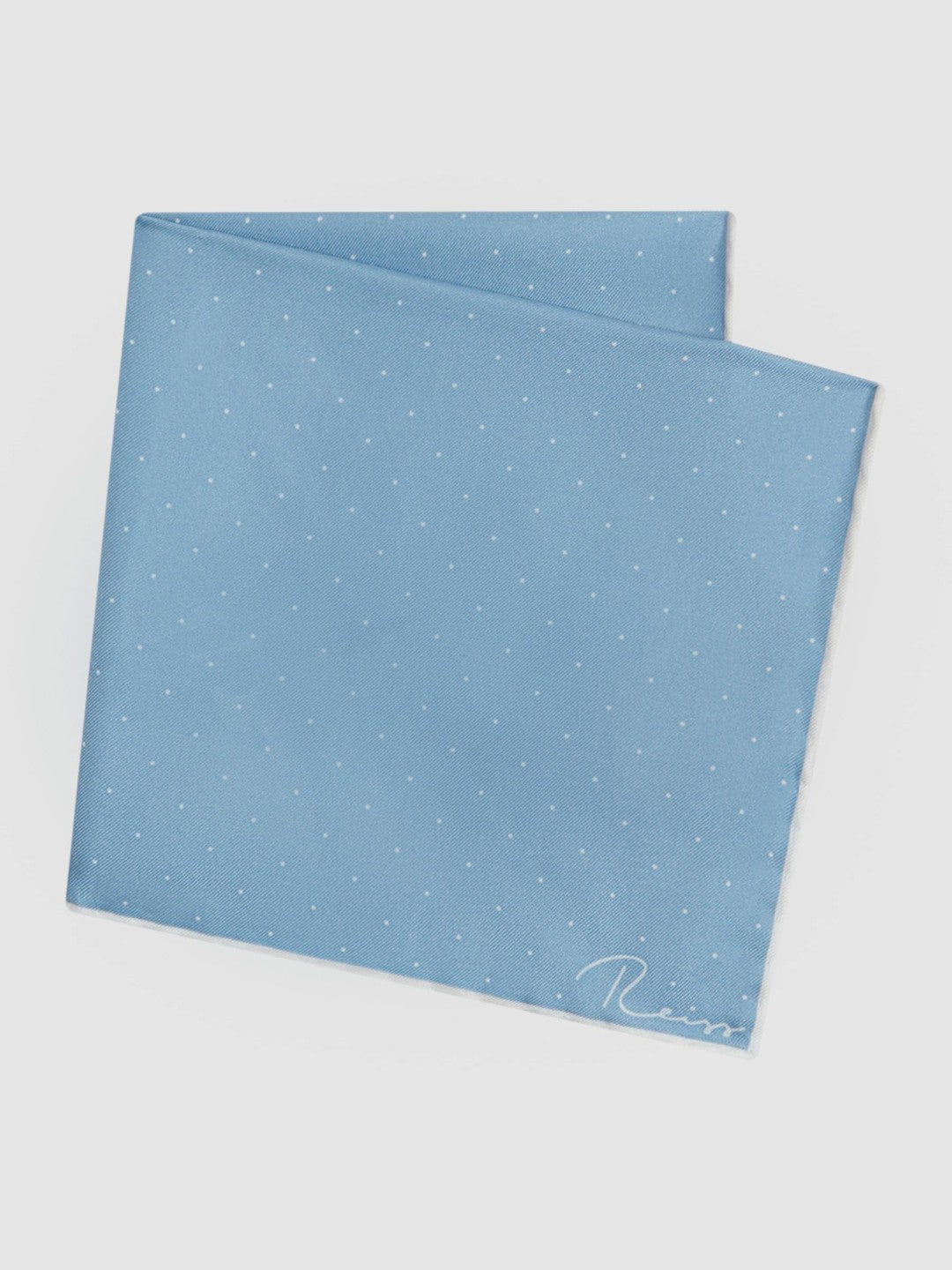 Polka Dot Silk Pocket Square Blue | Men