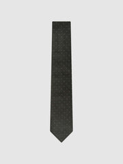 Polka Dot Silk Tie Dark Green | Men