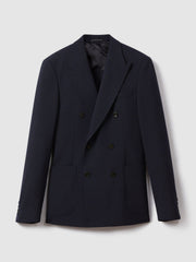 Double Breasted Suit Blazer Slim Fit Navy | Men