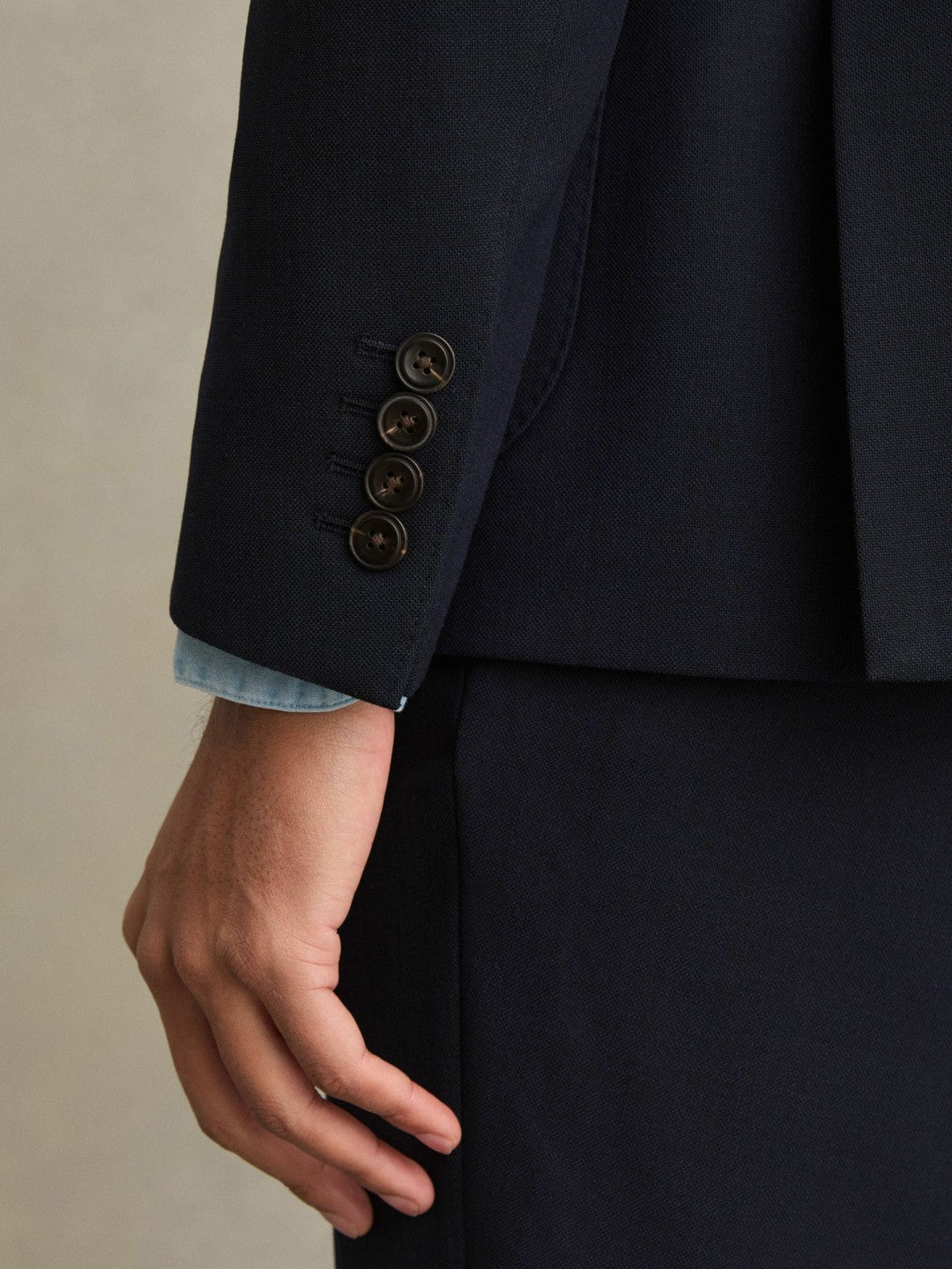 Double Breasted Suit Blazer Slim Fit Navy | Men