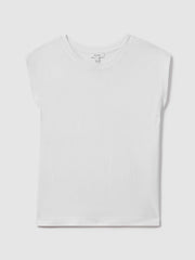 Cotton Capped Sleeve T-Shirt White | Women