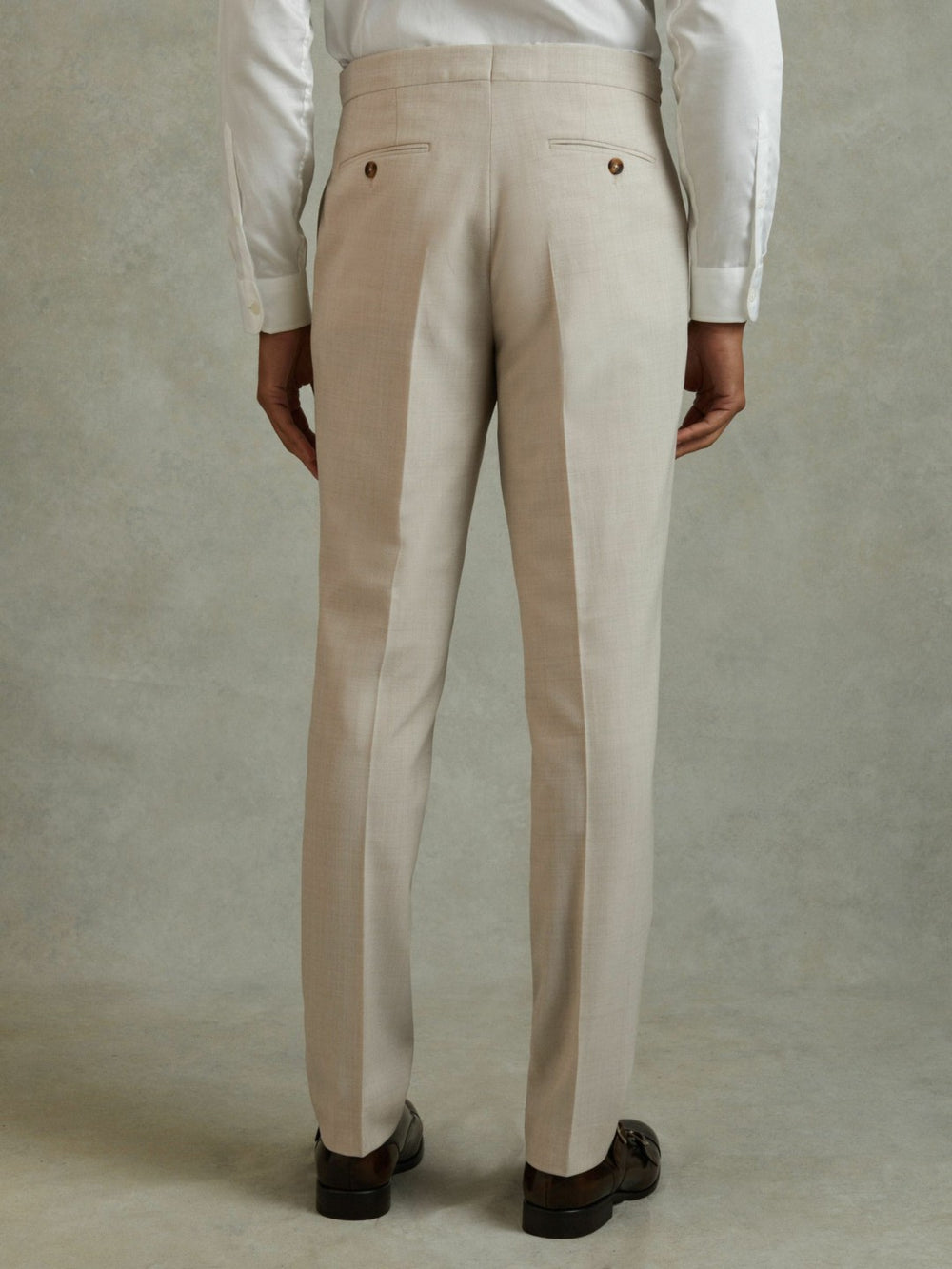 Slim Fit Side Adjuster Trousers Stone | Men