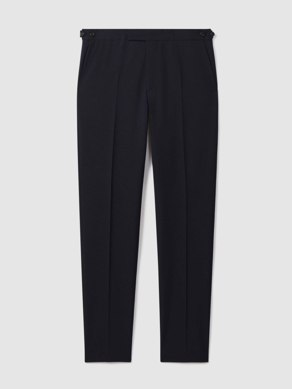 Slim Fit Side Adjuster Trousers Navy | Men