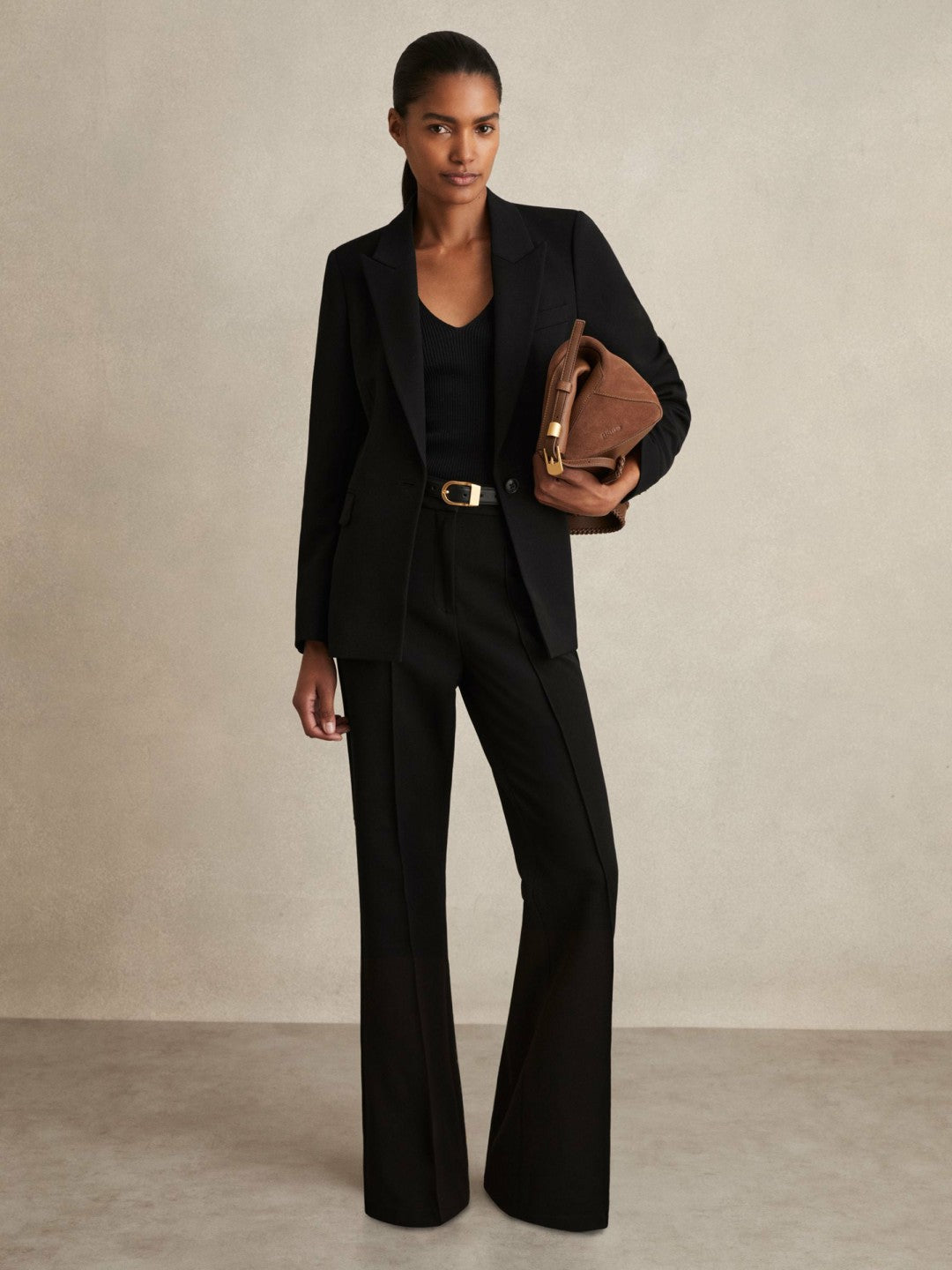 Flared Suit Trousers Black | Women