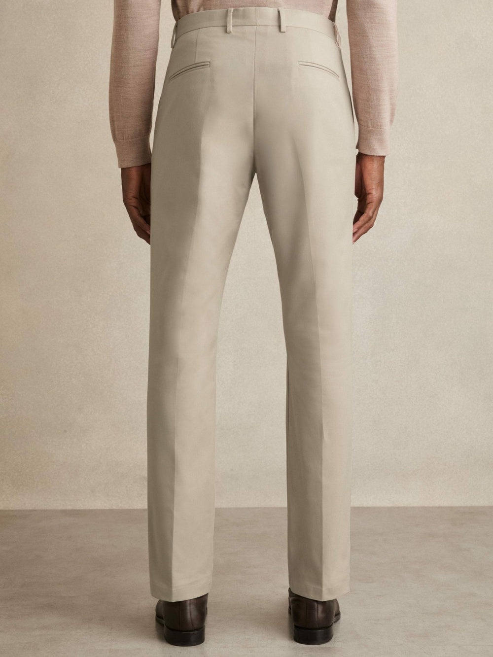Slim Fit Cotton Blend Chinos Stone | Men