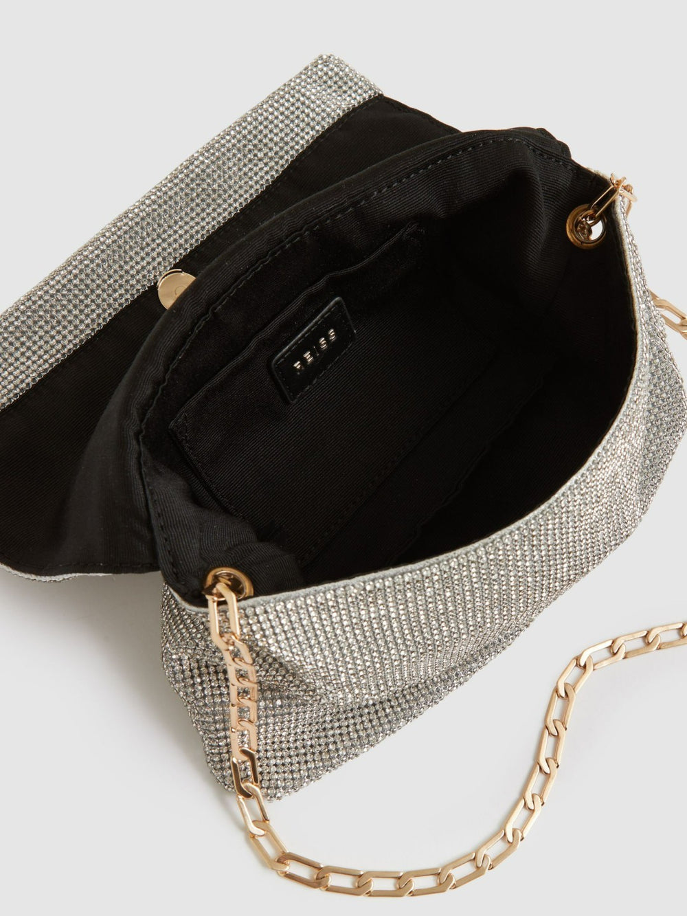 Embellished Chainmail Shoulder Bag Silver | Women