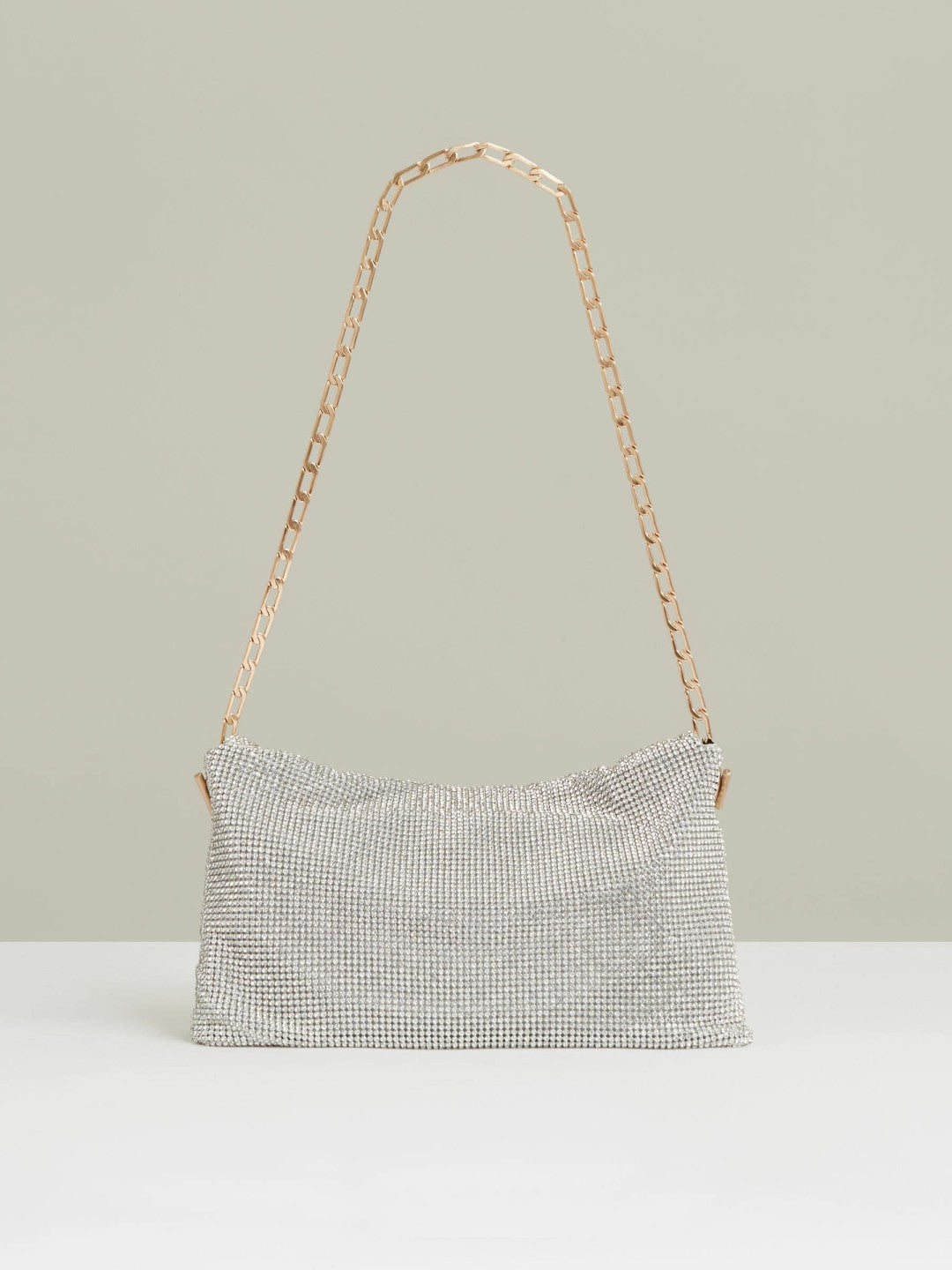 Embellished Chainmail Shoulder Bag Silver | Women