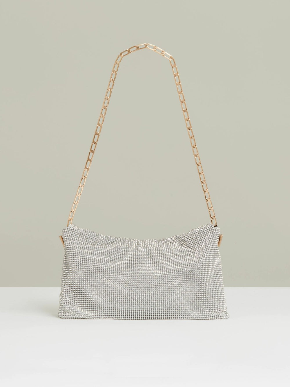 Embellished Chainmail Shoulder Bag Silver | Women