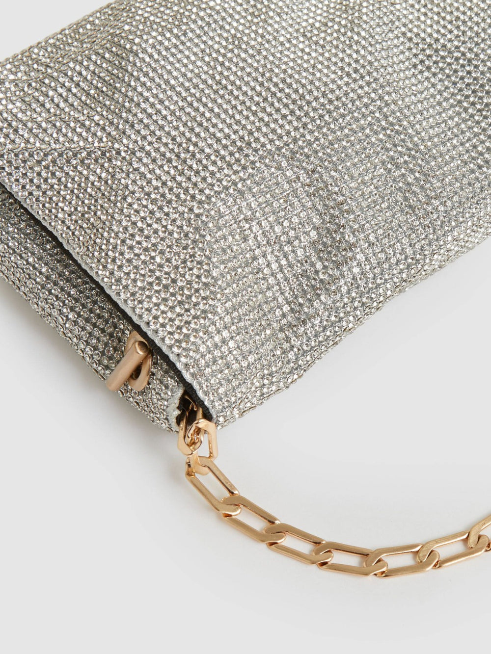 Embellished Chainmail Shoulder Bag Silver | Women