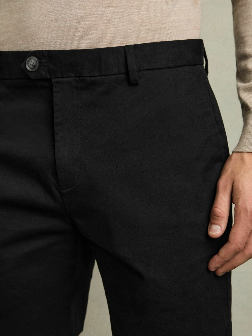 Short Length Casual Chino Shorts Black | Men