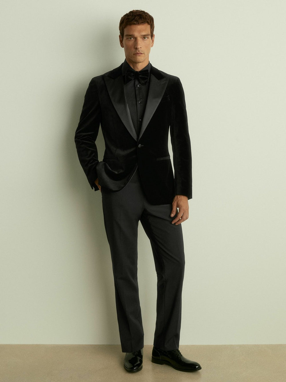 Slim Fit Cotton Dinner Shirt Black | Men