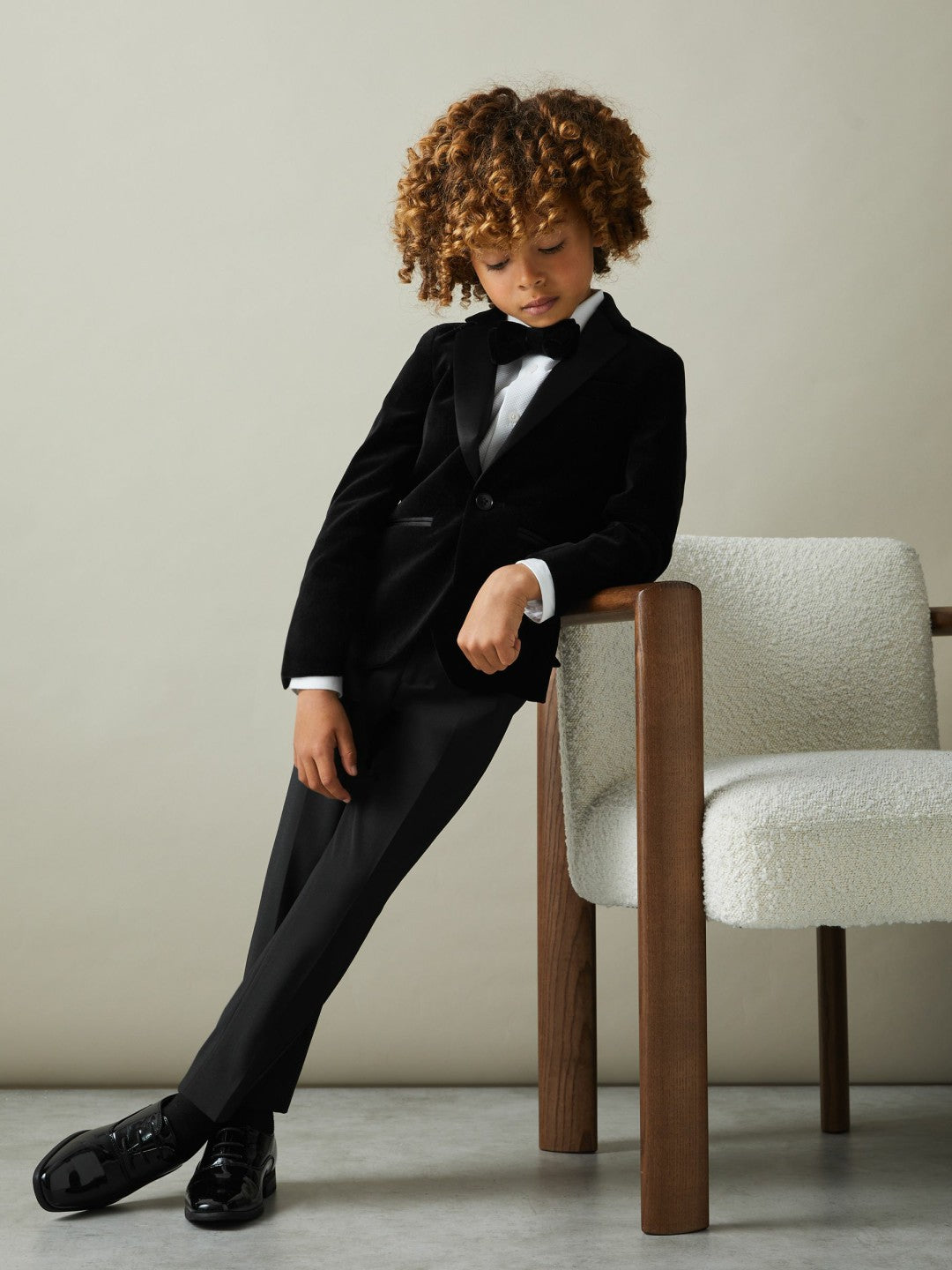 3-9 yrs Single Breasted Velvet Blazer Black | Children & Baby