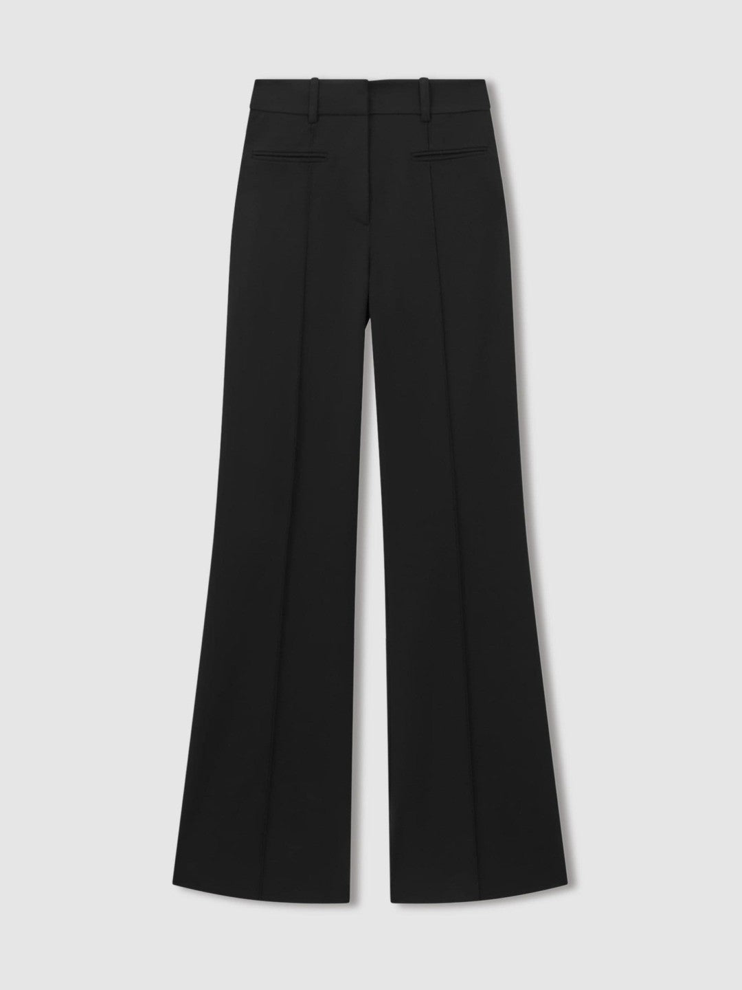 Petite High Rise Flared Trousers Black | Women
