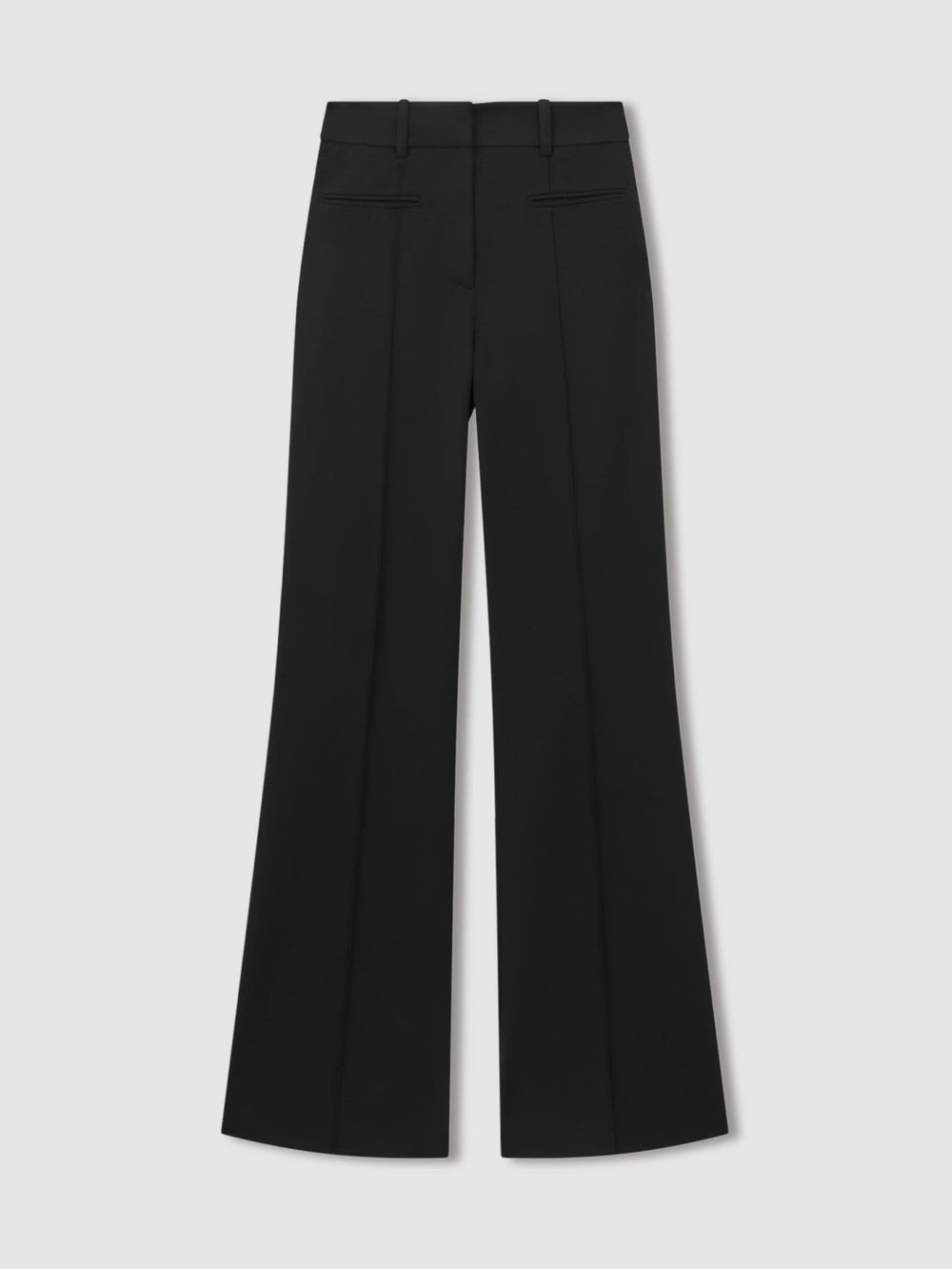 Petite High Rise Flared Trousers Black | Women