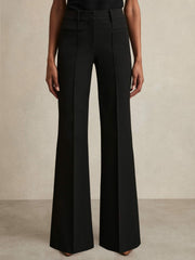 High Rise Flared Trousers Black | Women