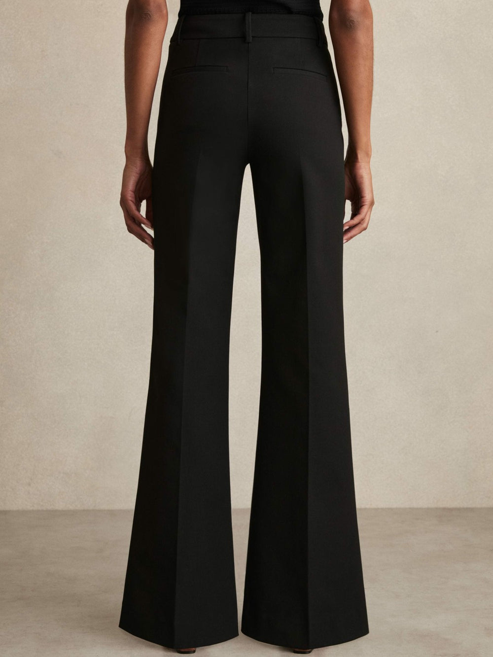 High Rise Flared Trousers Black | Women