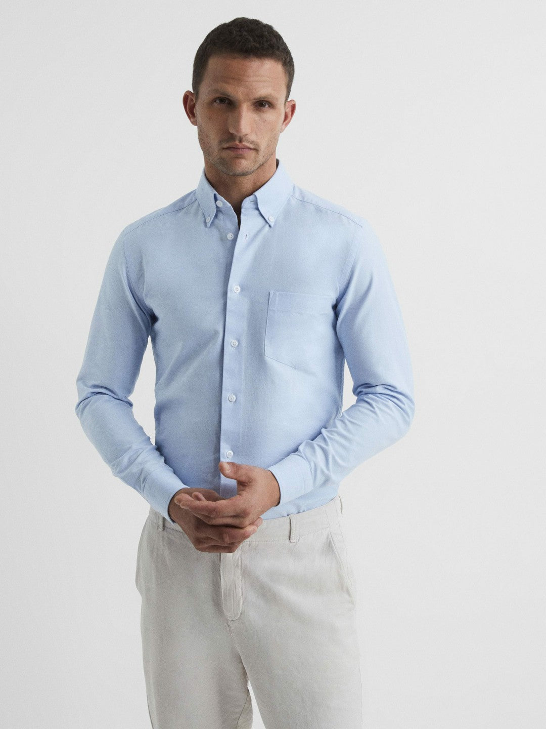 Soft Wash Button Down Oxford Shirt Soft Blue | Men