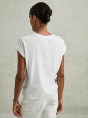 Cotton-Jersey Crew Neck T-Shirt White | Women