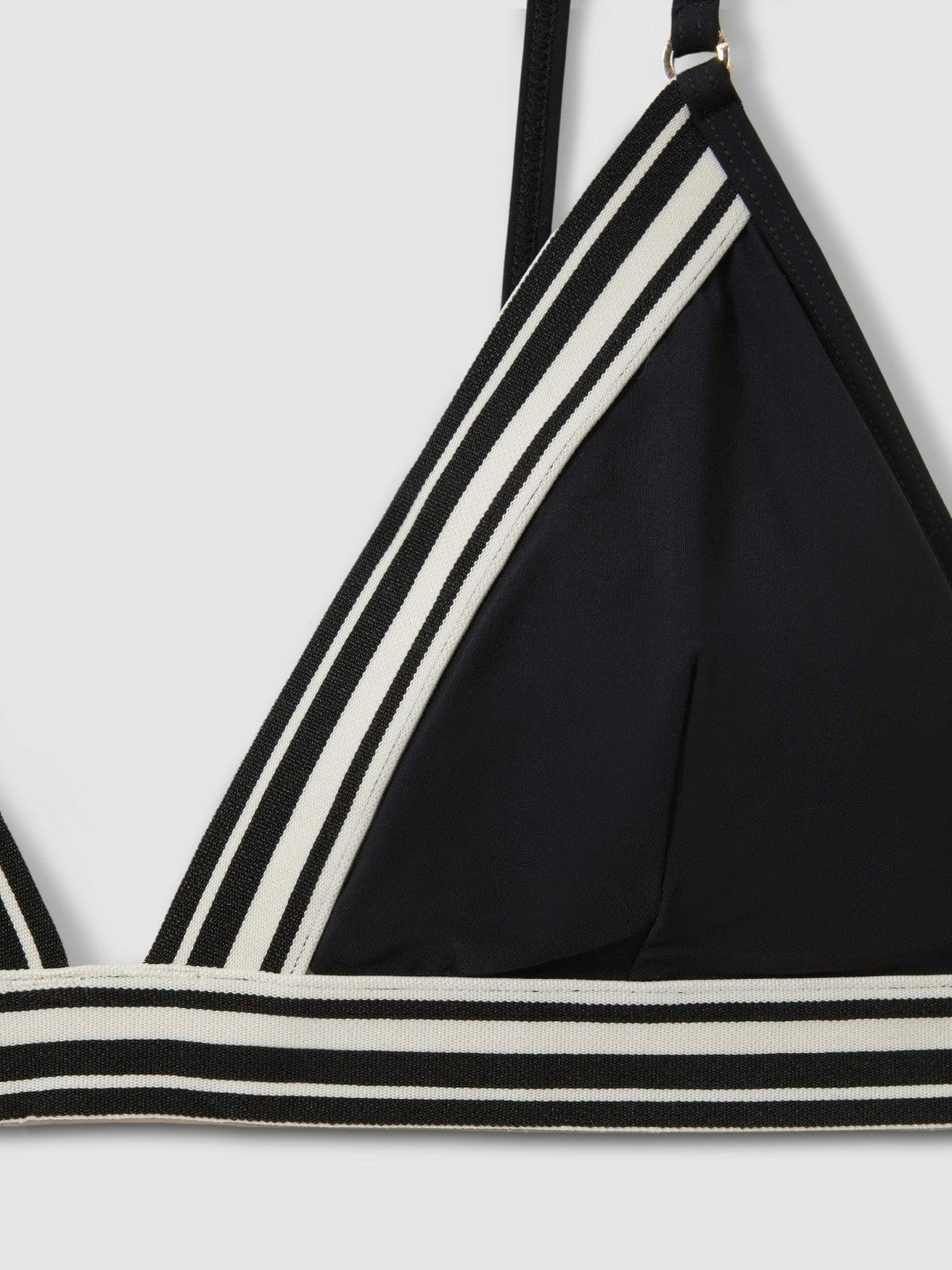 Triangle Colourblock Bikini Top Black | Women