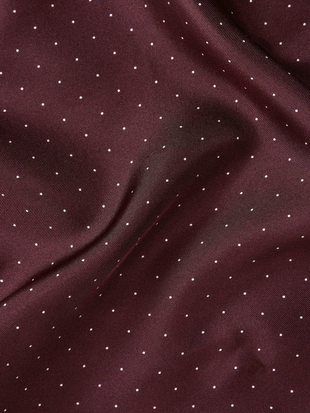 Polka Dot Silk Pocket Square Burgundy | Men