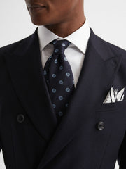 Polka Dot Silk Pocket Square White | Men