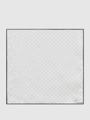 Polka Dot Silk Pocket Square White | Men