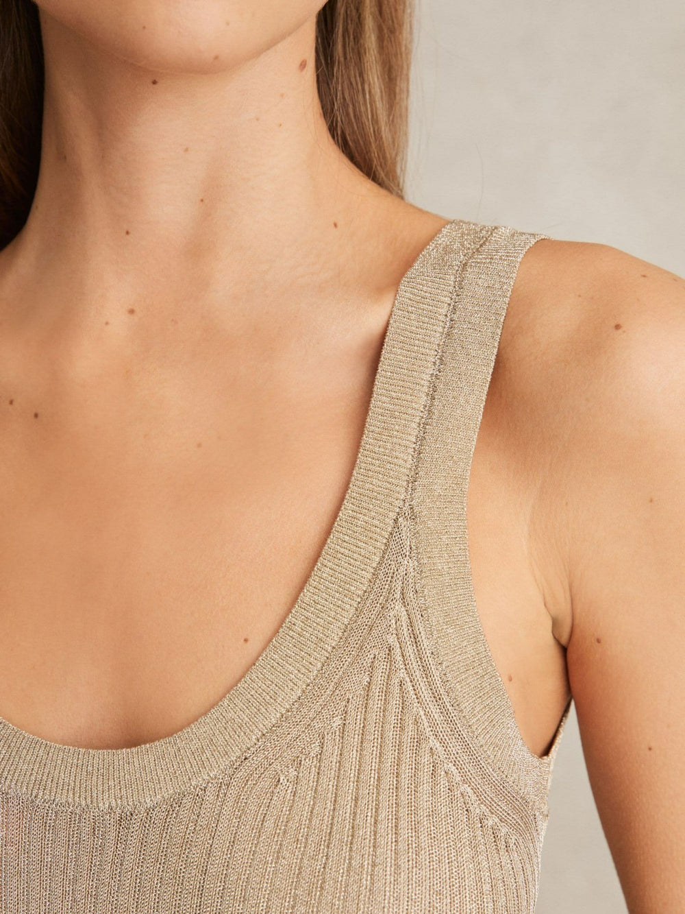 Metallic Vest Top Gold | Women