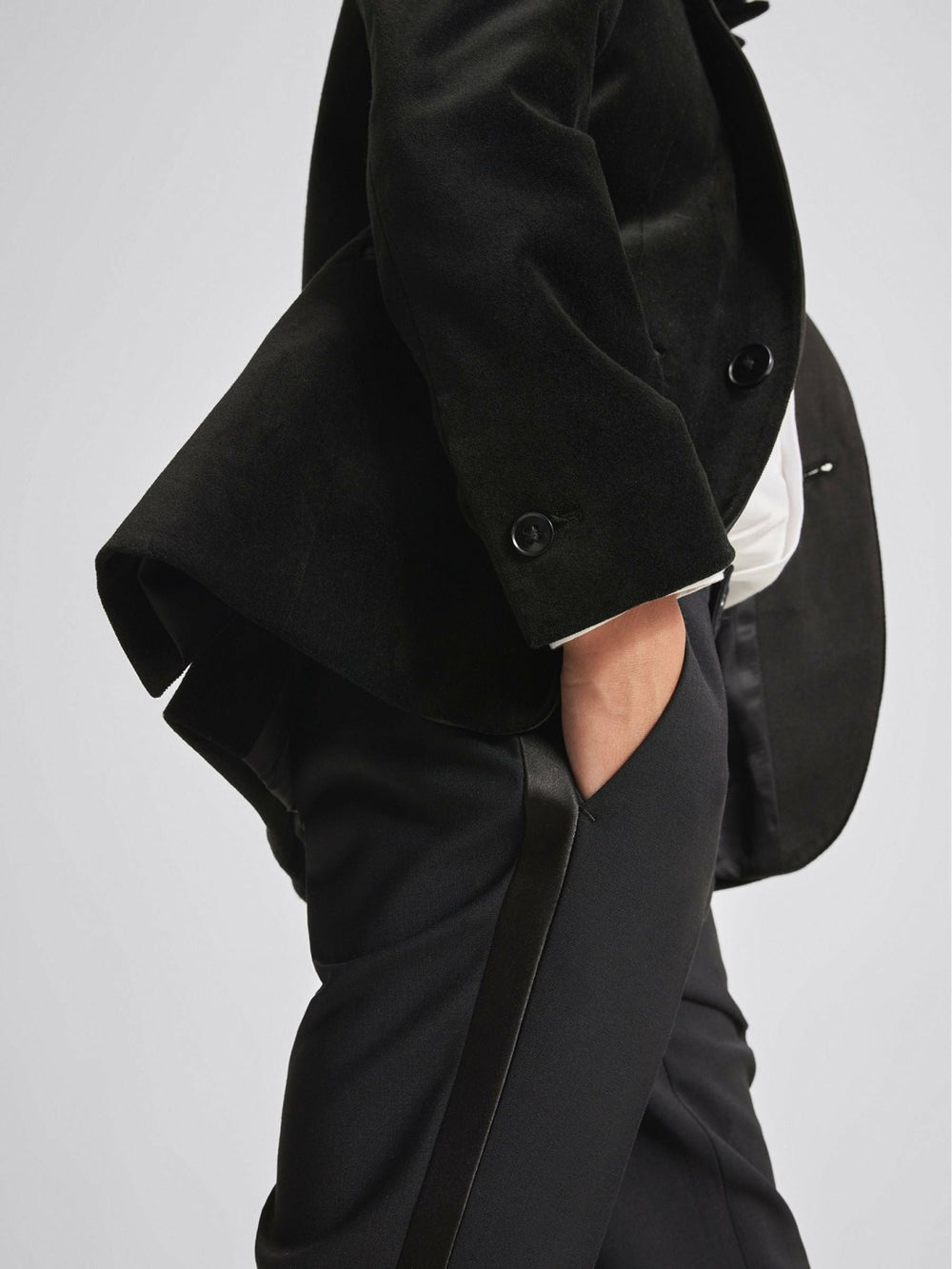 4-9 yrs Single Breasted Velvet Blazer Black | Children & Baby