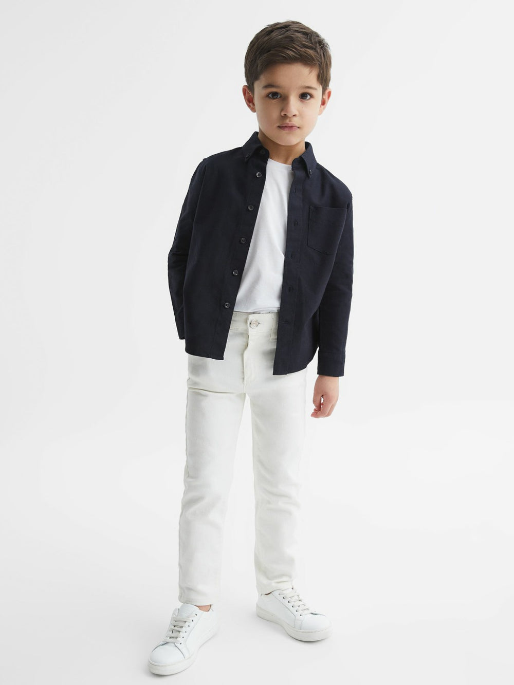 Junior Button Down Oxford Shirt Navy | Children & Baby