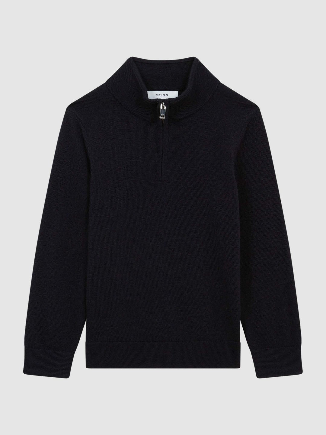 4-9 yrs Merino Wool Zip-Neck Jumper Navy | Children & Baby
