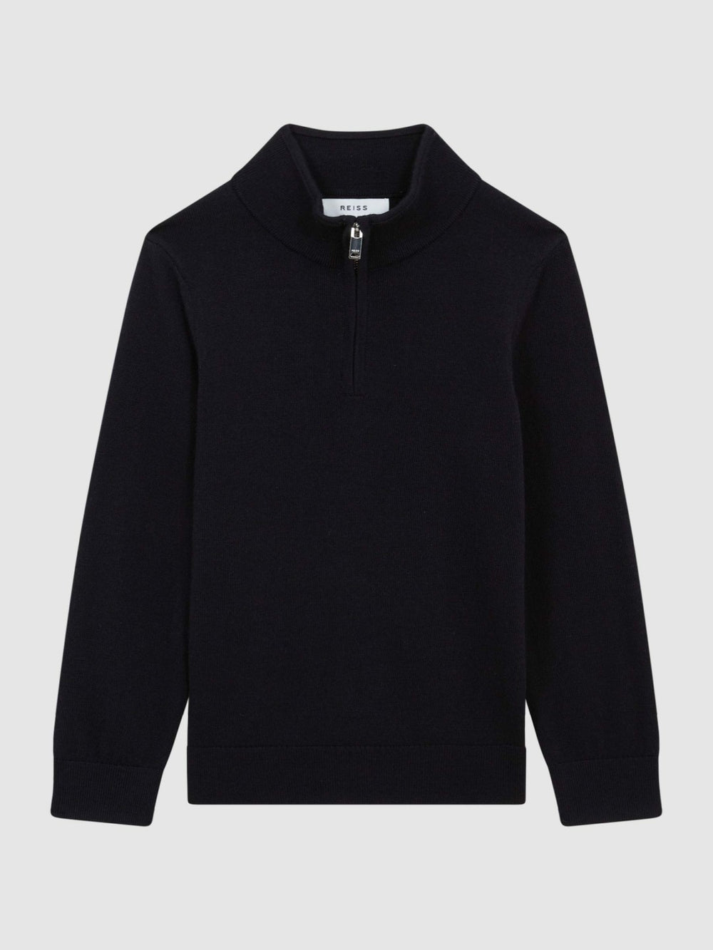 4-9 yrs Merino Wool Zip-Neck Jumper Navy | Children & Baby