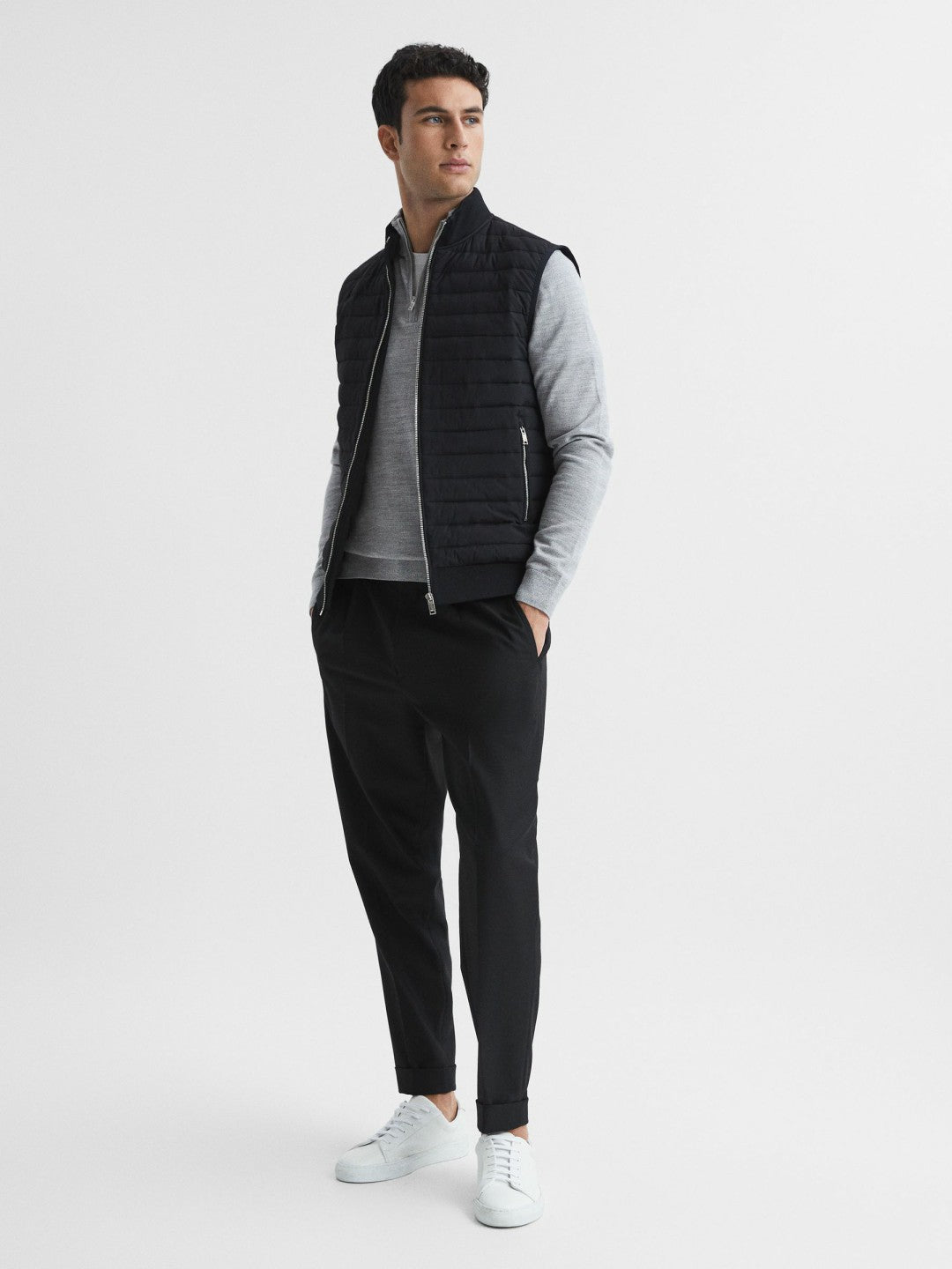 Hybrid Quilted Gilet Black | Men