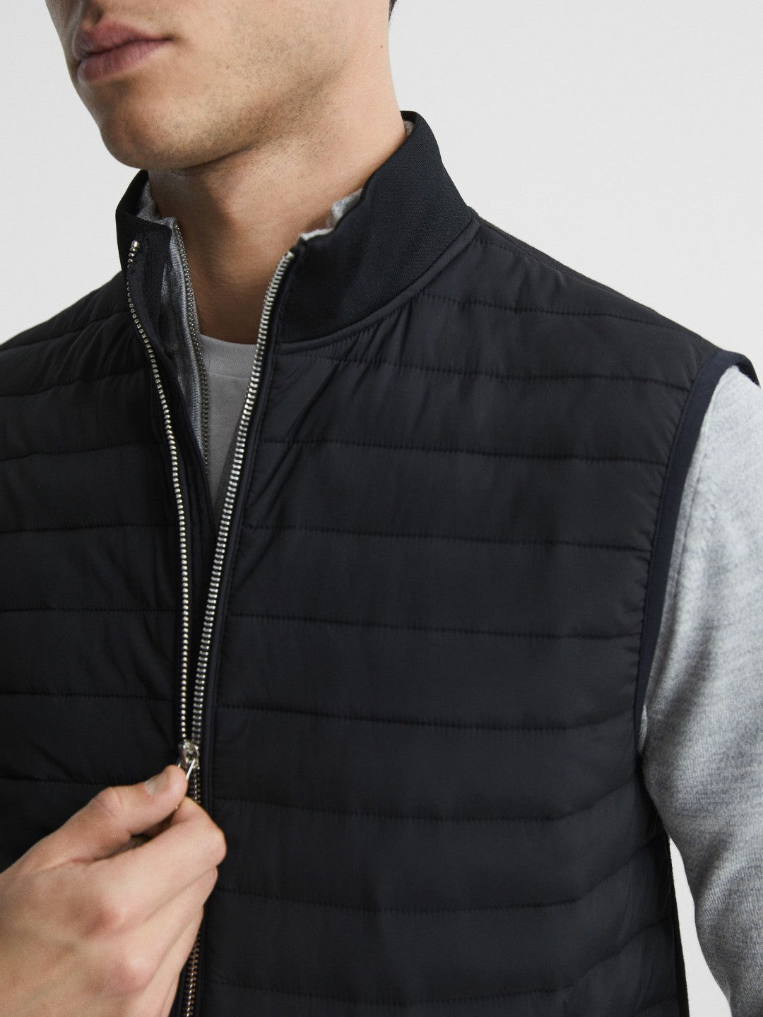 Hybrid Quilted Gilet Black | Men