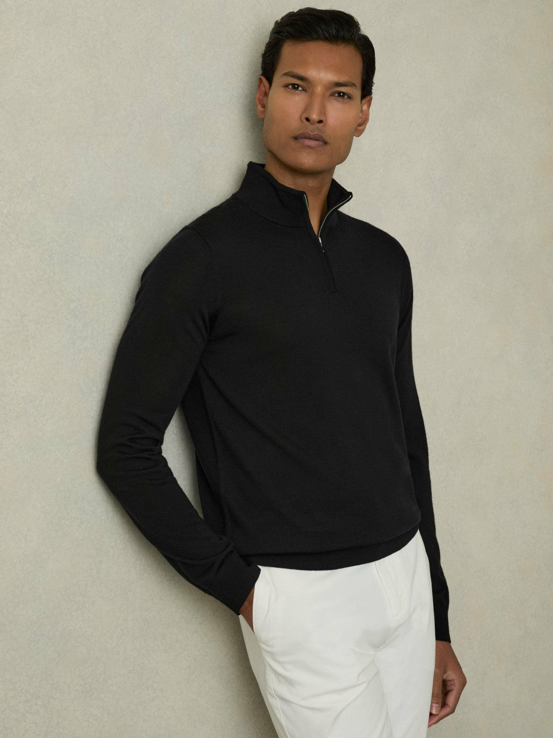 Merino Wool Half-Zip Jumper  | Men