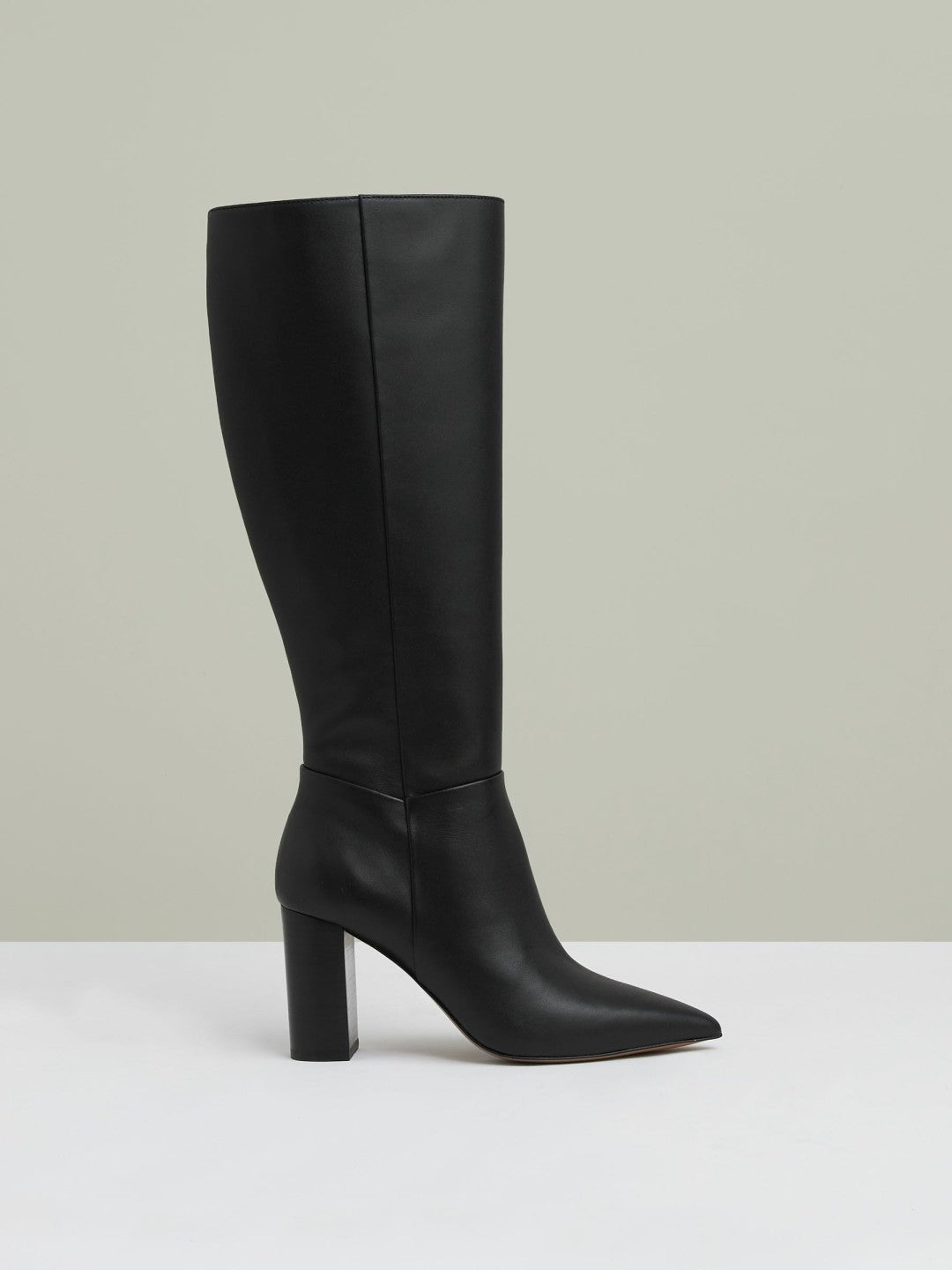Block Heel Knee High Boots Black | Women